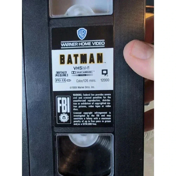 Batman (VHS, 1989, Warner Home Video) Michael Keaton, Nicholson - Retro Vintage - Picture 7 of 7